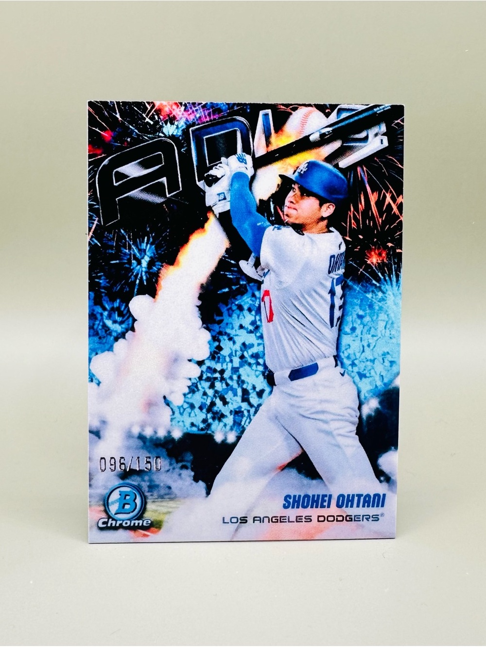 Shohei Ohtani Topps 96/150 Adios #AD-17 Novelty Card. LA Dodgers.
